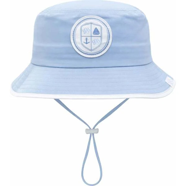 Coastal Crest Bucket Hat, Blue | Maisonette