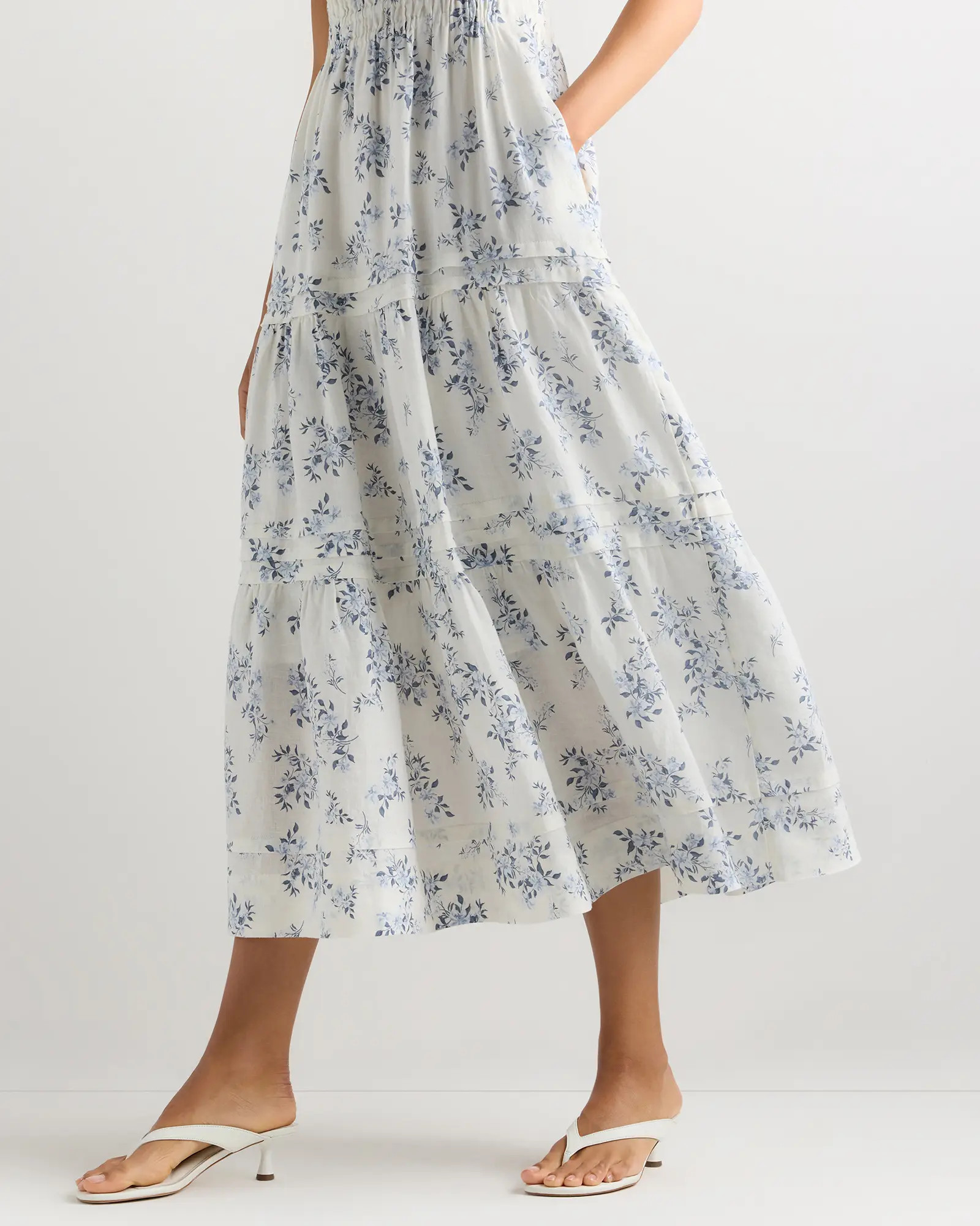 100% European Linen Tiered Maxi Dress | Quince