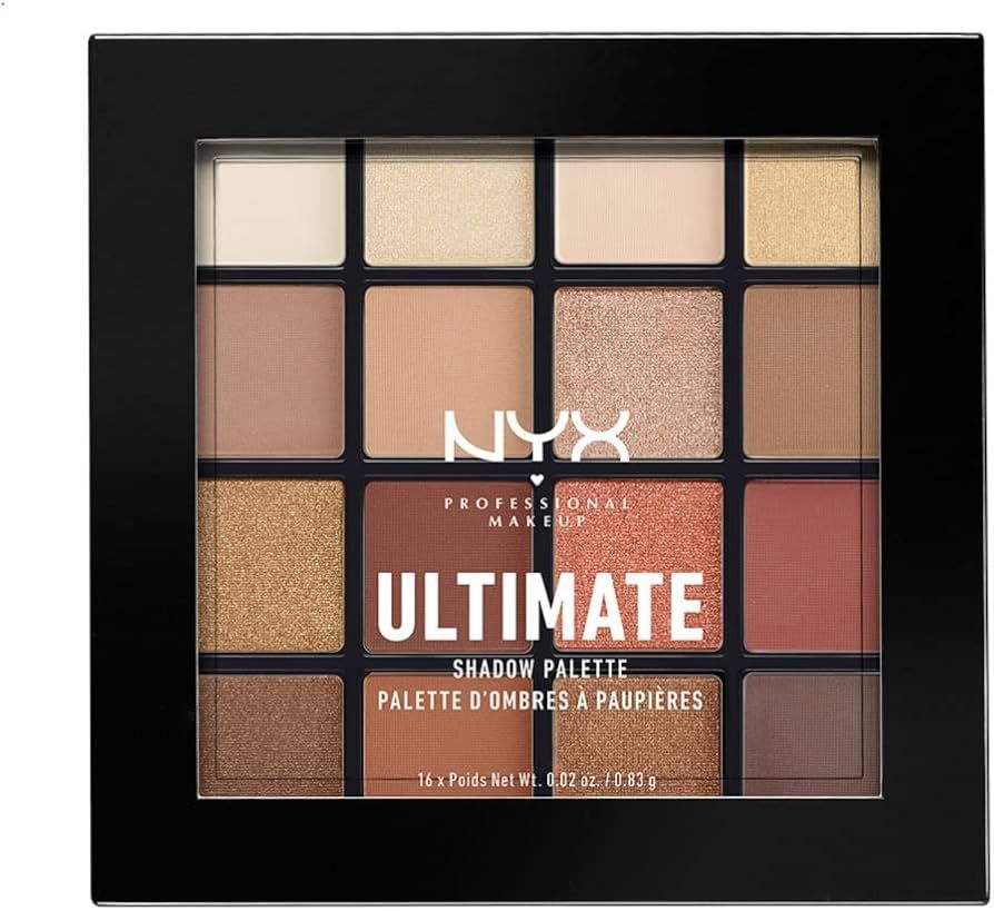 NYX PROFESSIONAL MAKEUP Ultimate Shadow Palette, Eyeshadow Palette, Warm Neutrals,1 Count | Amazon (US)