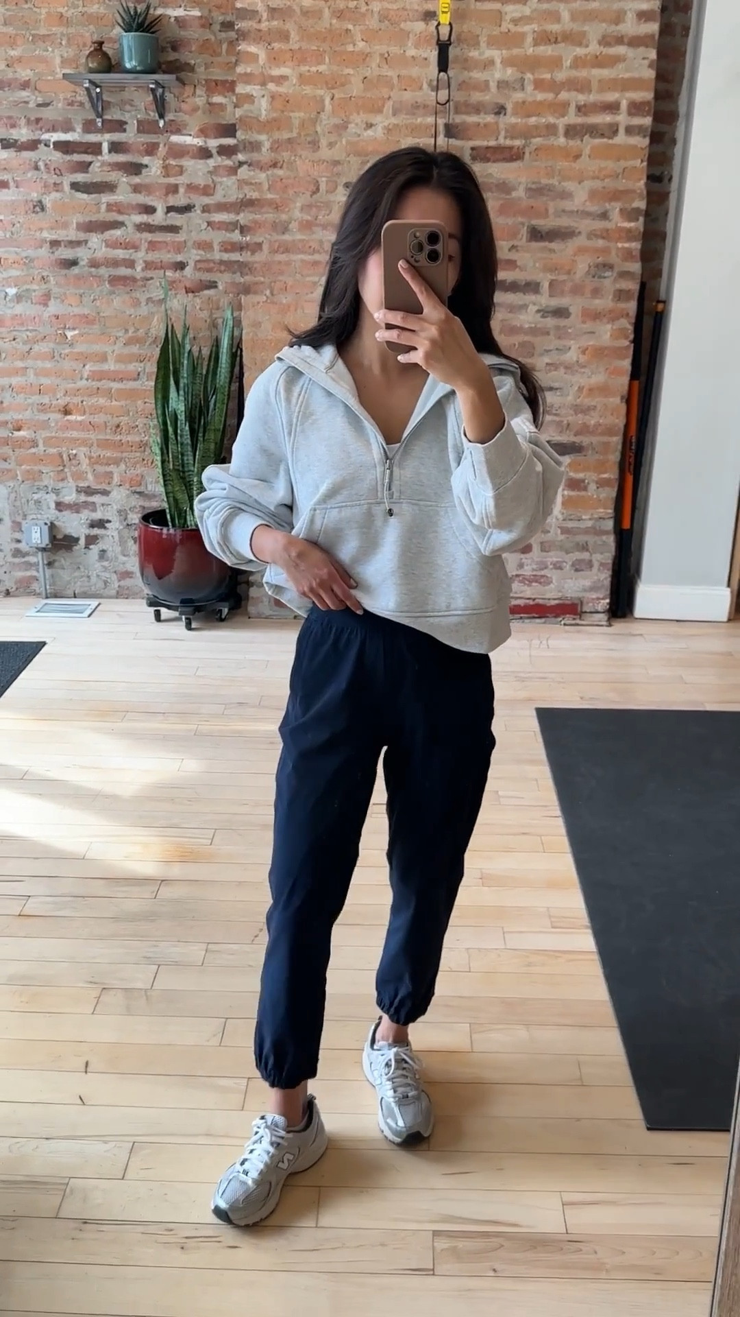 Lululemon sale! Linked a few sale items I own, plus these Petite friendly joggers that I wear often! I size up to a 2 in Lulu.

Exact color of this sweatshirt not on sale, but I linked others that are.

• Adapted State High-Rise Cropped Jogger pants in true navy size 2 - I’m 5 feet tall in the 23” inseam  for a cropped length that hits above my ankle

• lululemon Energy Longline Bra top size 2 

• Scuba Oversized Half-Zip Hoodie in heathered core ultra light grey size xs/s 

• New Balance 530 - a big kids 4 = womens 5.5/6. These are very comfy and have been great for casual to the gym to travel. 

Petite friendly gym workout outfit, athleisure , travel outfit, mom style

#LTKPetite #LTKSaleAlert #LTKActive