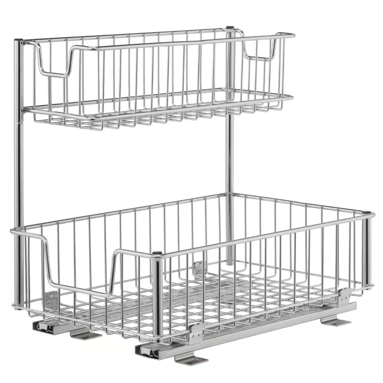TRINITY - Sliding Undersink Organizer | Chrome - Chrome | Best Buy U.S.