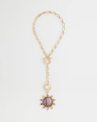 Purple Resin Sun Pendant Necklace | Chico's