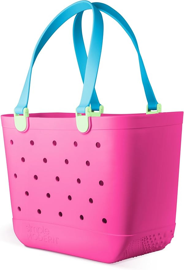 Simple Modern Beach Bag Rubber Tote | Waterproof Extra-Large Tote Bag with Zipper Pocket for Beac... | Amazon (US)