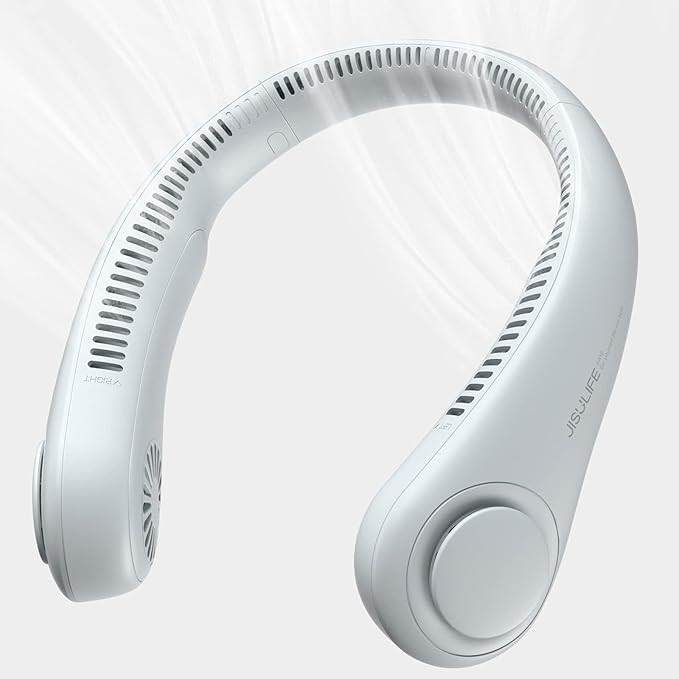 JISULIFE Portable Neck Fan, Hands Free Bladeless Fan, 4000 mAh Battery Operated Wearable Personal... | Amazon (US)