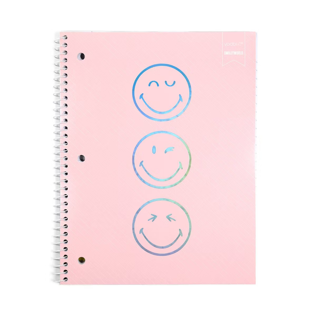 Yoobi SmileyWorld 1 Subject Notebooks 8"x10.5" Wide Ruled Blush Smiley, School Supplies | Target