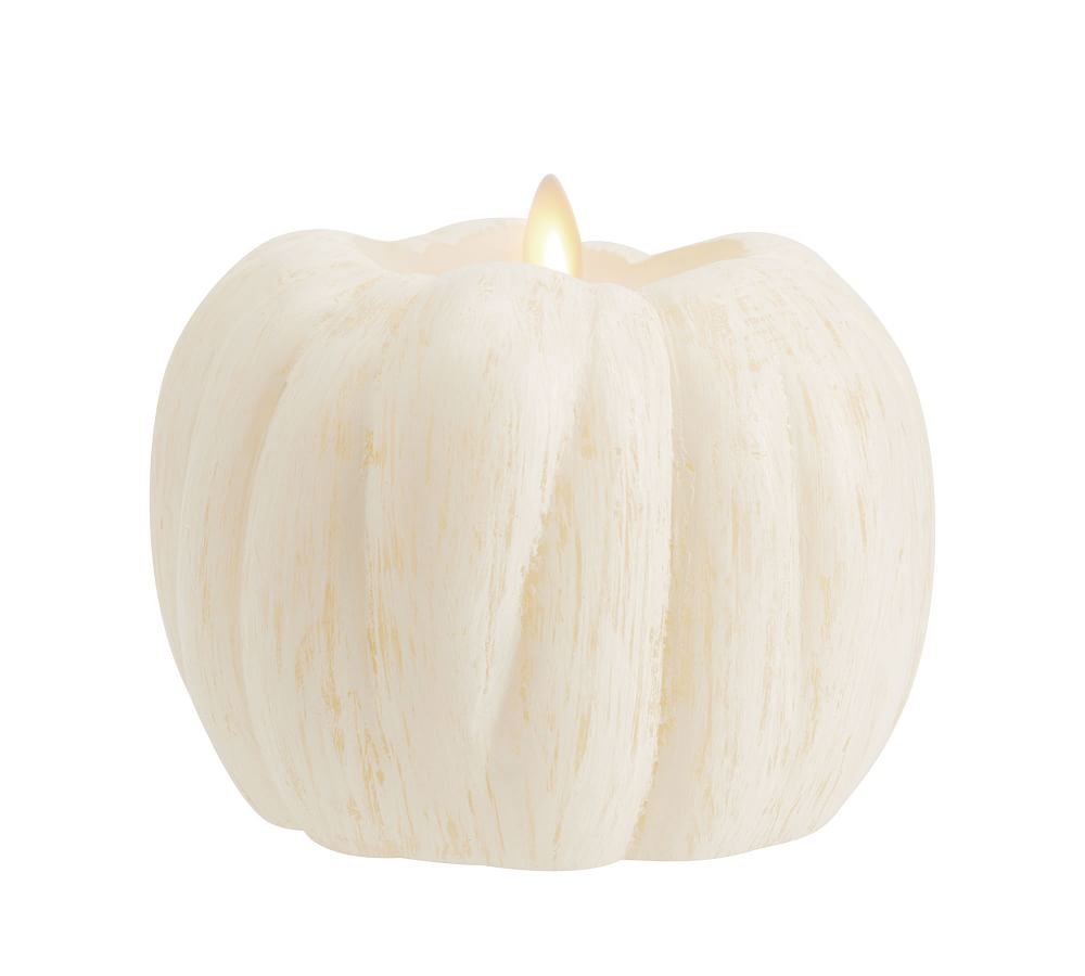 Premium Flickering Flameless Wax Pumpkin Candle | Pottery Barn (US)