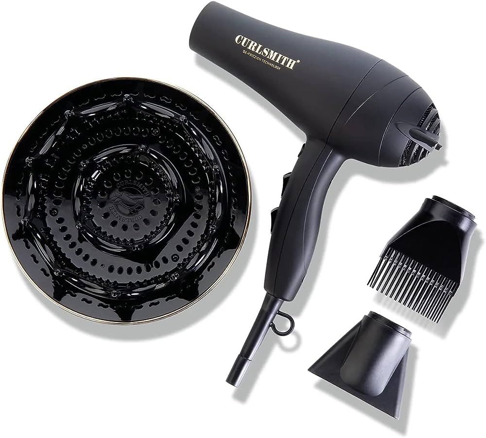 Curlsmith - Defrizzion Hair Dryer with Extra Large Diffuser, for Curly Hair, Reduce Frizz, 3 Spee... | Amazon (US)