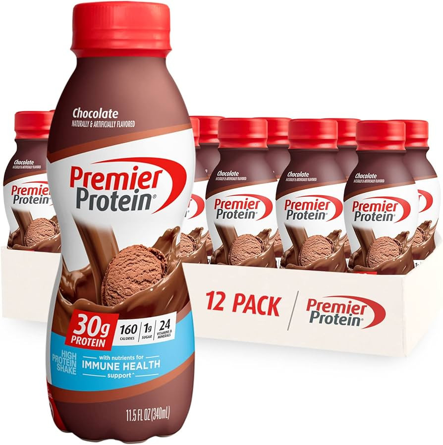 Premier Protein Shake, Chocolate, 30g Protein 1g Sugar 24 Vitamins Minerals Nutrients to Support ... | Amazon (US)