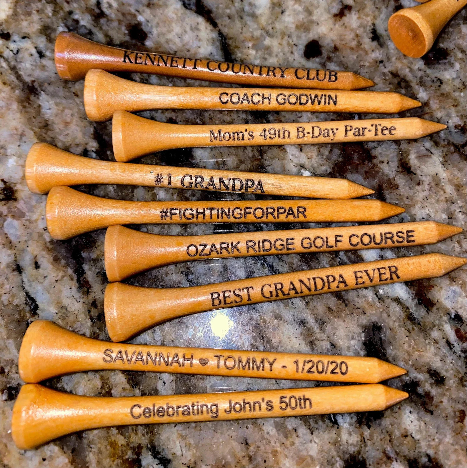 Personalized Golf Tees - Laser Engraved Custom Golf Tees - 3 Golf Tee Colors - Custom Golf Gift 2... | Etsy (Global)
