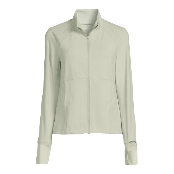 Avia Women's Active Full Zip Long Sleeve Jacket with Thumbholes and Sport Watch Opening | Walmart (US)