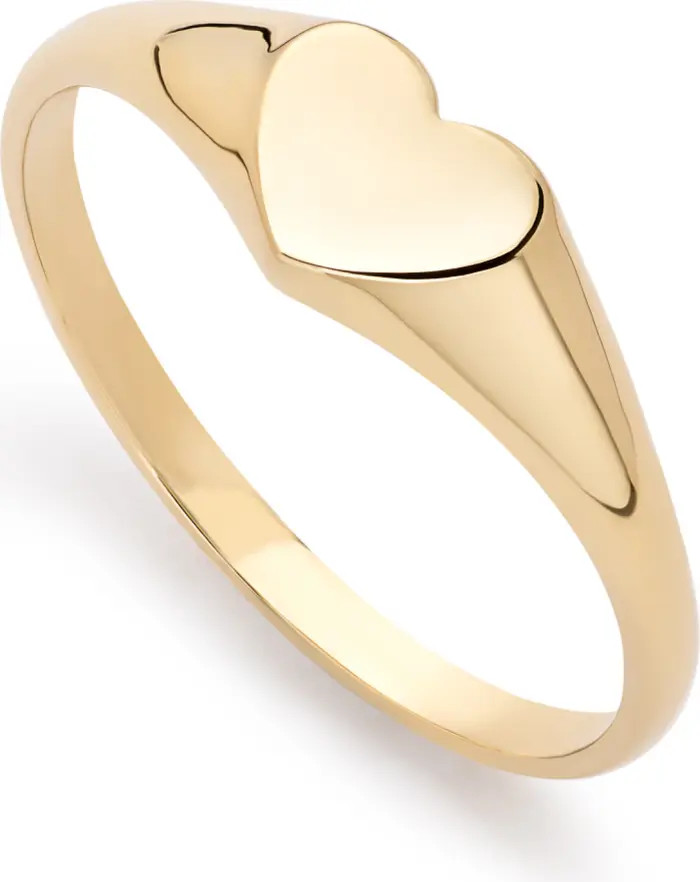 Solid Yellow Gold - Heart Signet Ring | Nordstrom
