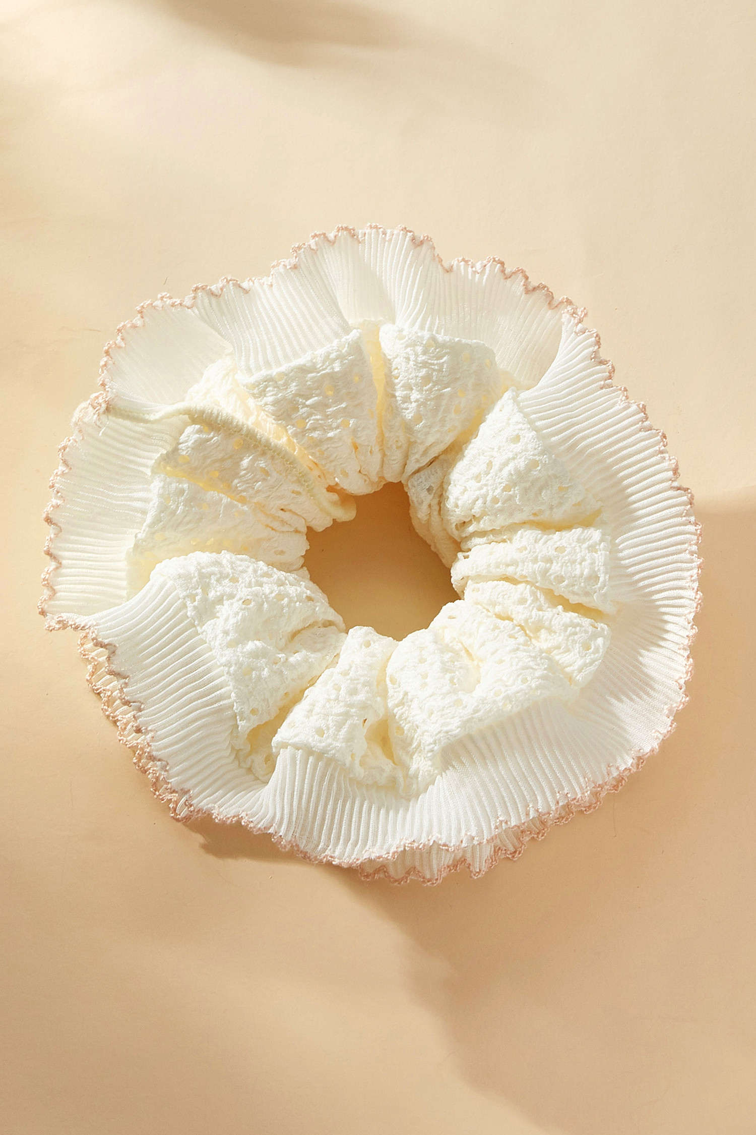 Frill Seeker Cream Scrunchie | Cupshe US