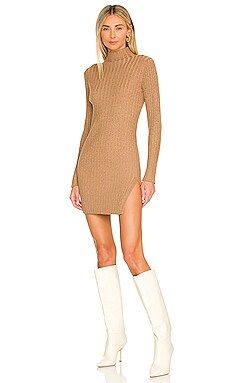 SNDYS Blinded Ribbed Dress in Coffee from Revolve.com | Revolve Clothing (Global)