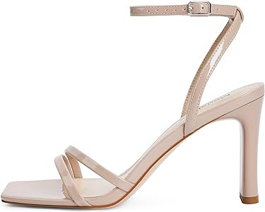 Modatope Womens Sandals Square Open Toe Chunky High Heels Strappy Ankle Strap Sandals Comfort Dre... | Amazon (US)