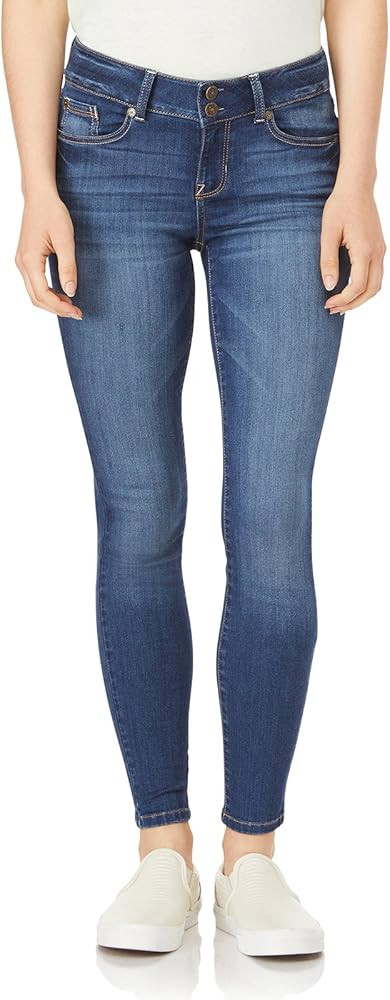 WallFlower Women's Ultra Fit Mid-Rise Insta Soft Denim Juniors Jeans (Also Available in Plus Size... | Amazon (US)
