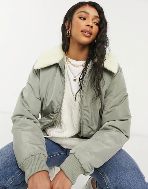 Threadbare serina jacket with borg collar | ASOS (Global)