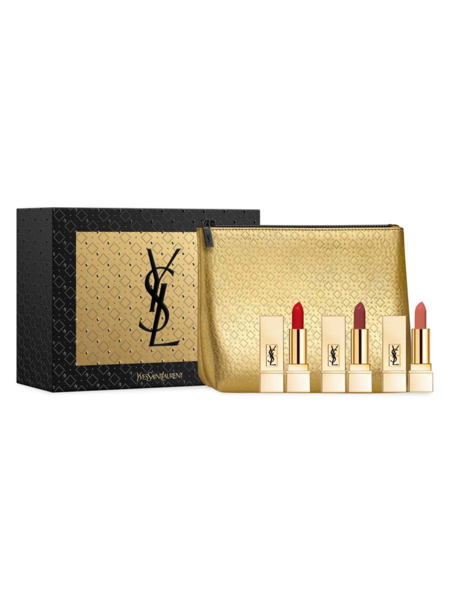 Yves Saint Laurent Rouge Pur Couture 3-Piece Mini Satin Lipstick Set | Saks Fifth Avenue