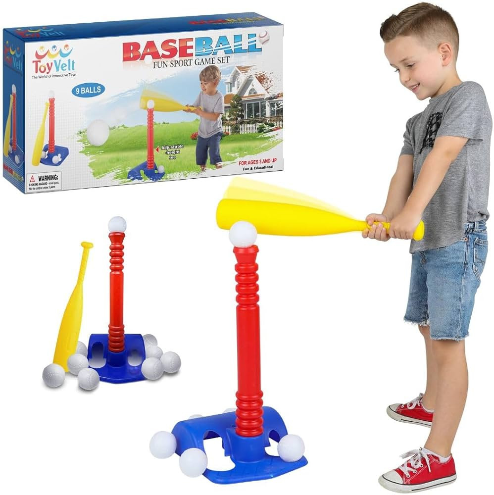 ToyVelt TBall Set for Kids 3-5, TBall Set Comes with 9 Balls, Best Toys Toys & Games, Ideal Tee B... | Amazon (US)