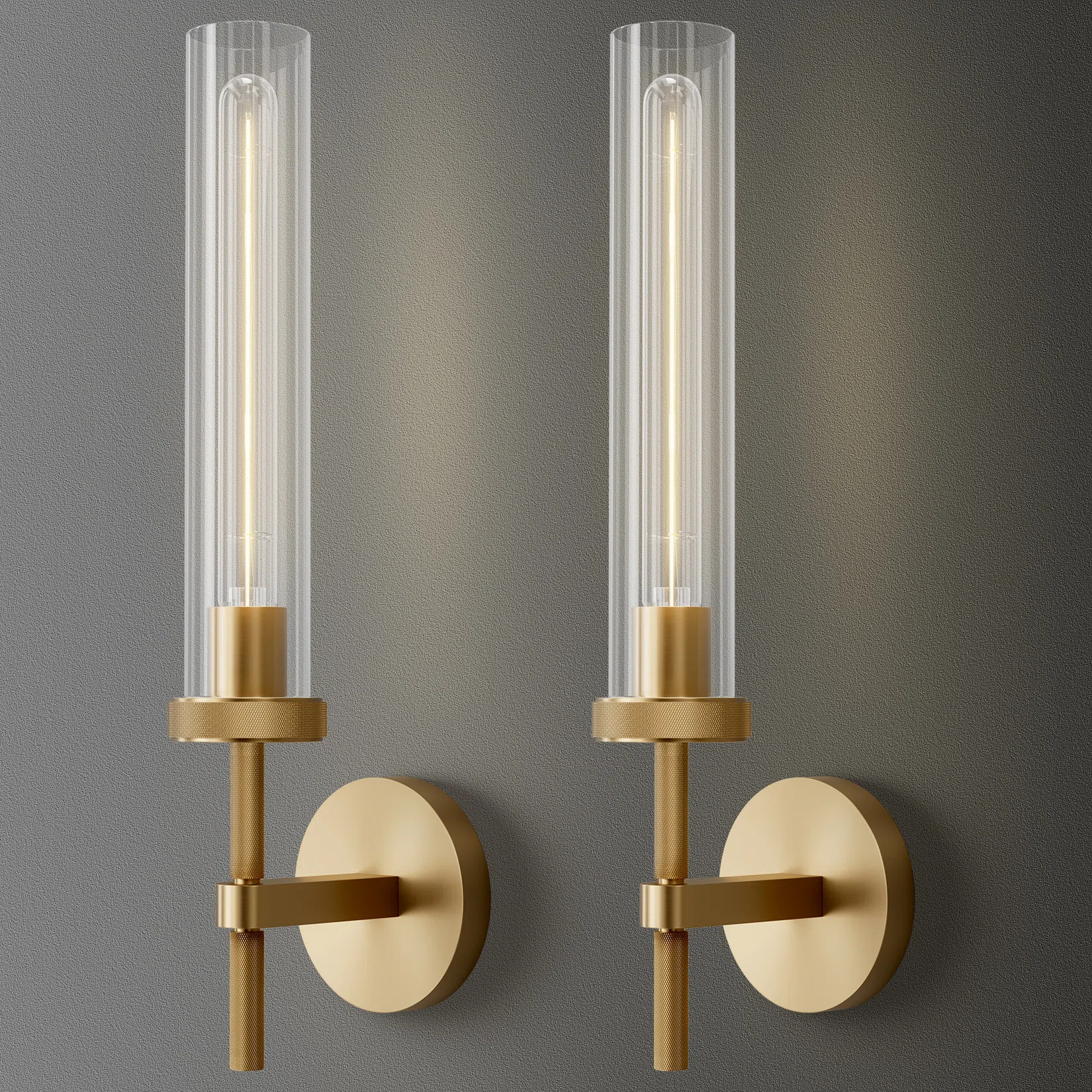 Koutarou 19.48" Dimmable Tube Wall Sconces, Solid Copper Base Sconces Wall Lighting(Bulbs Include... | Wayfair North America