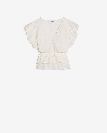 Tiered Button Front Top | Express