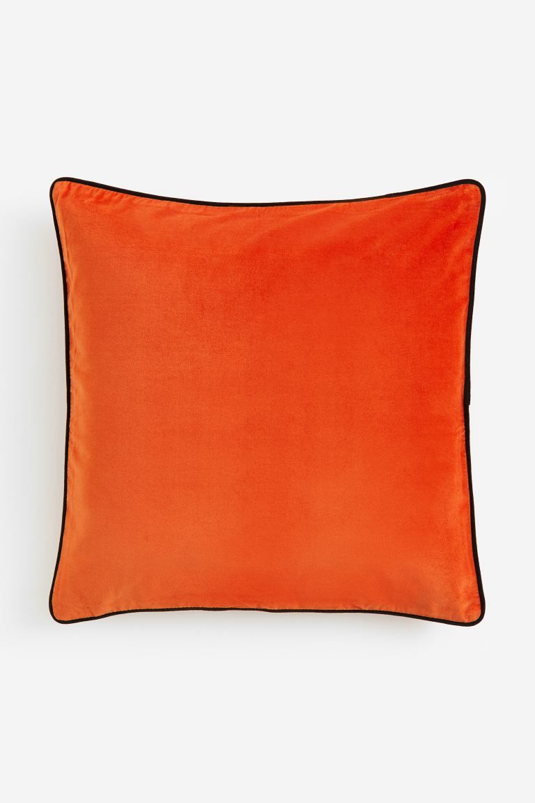 Velvet Cushion Cover - Orange - Home All | H&M US | H&M (US + CA)