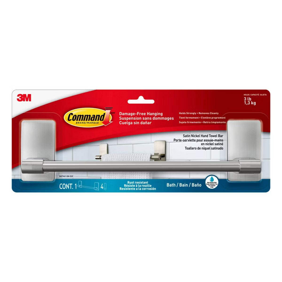 Command Towel Bar Nickel | Target