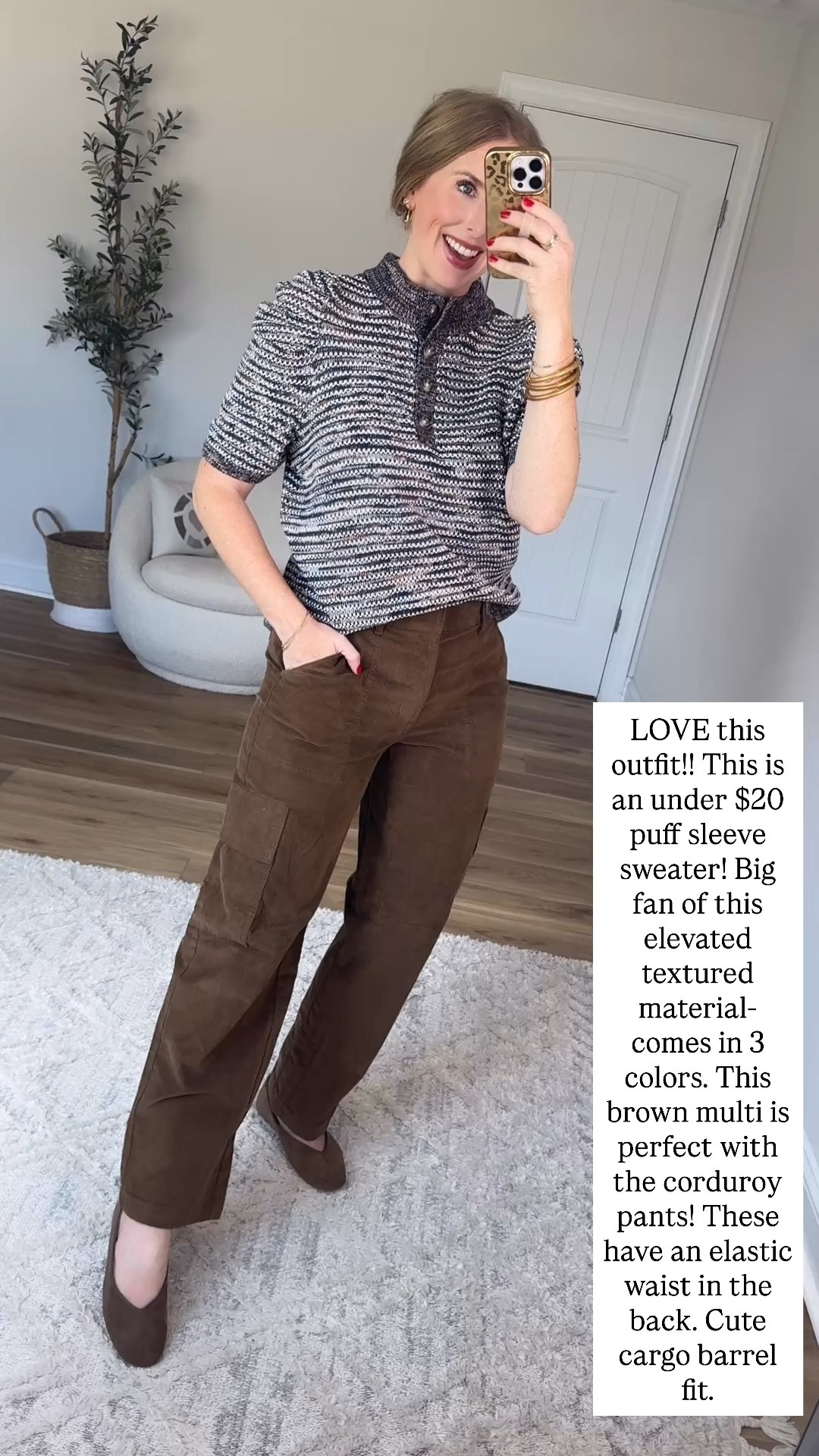 Walmart try on, scenario, corduroy pants, puff sleeve sweater

#LTKootd