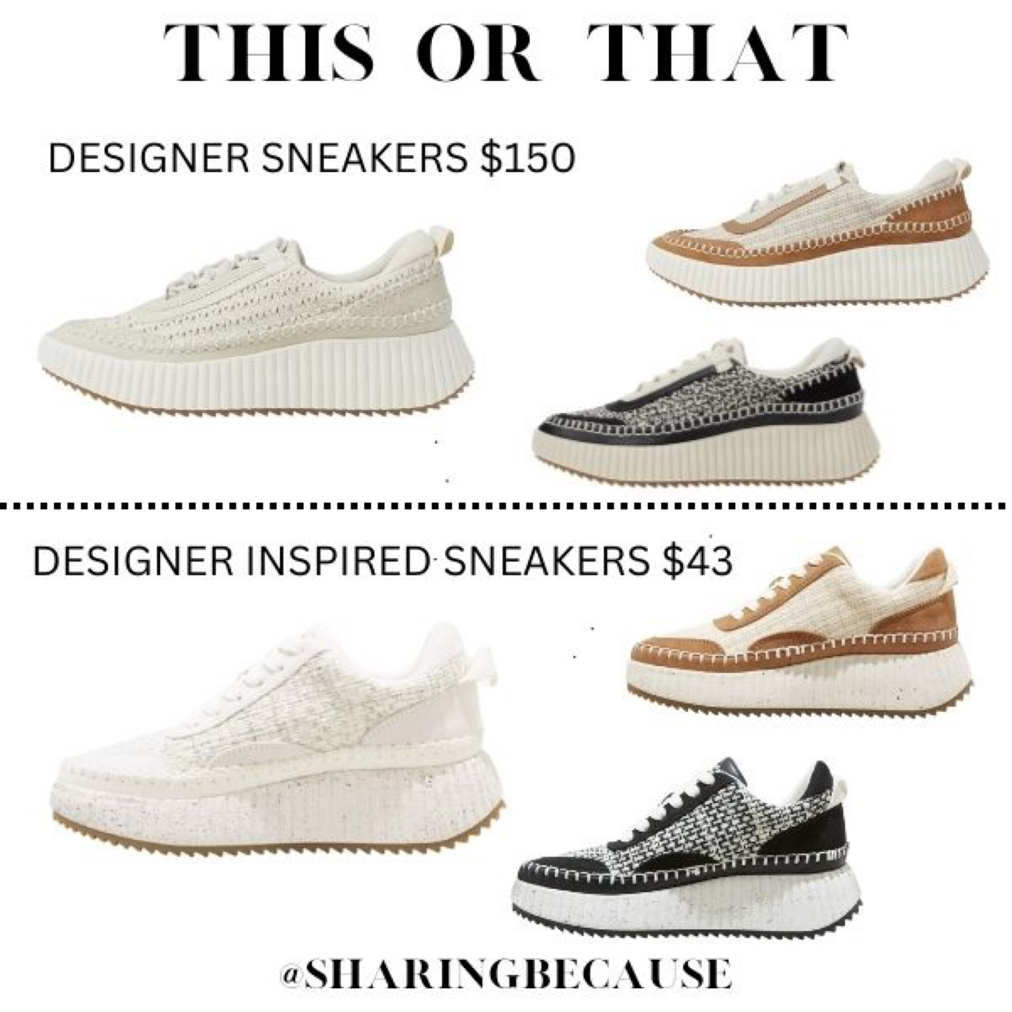 Designer inspired sneakers that are SO darn cute and comfy! I have long wanted the original designer ones (which are adorable!), so these came along just in time! 

#LTKFind #LTKunder50 #LTKshoecrush
