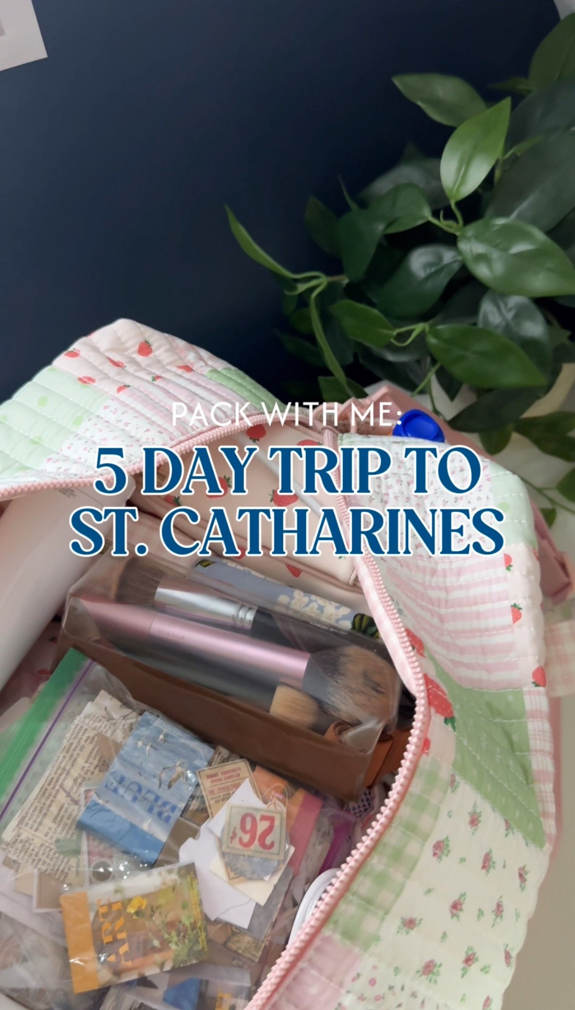 What’s in my bag for my 5 day trip to St. Catharines, Ontario! 🍷💙

All of my Strawberry bags and accessories are from Poppy & Peonies: https://glnk.io/3116/rileejsmith

#LTKTravel #LTKItBag #LTKSeasonal