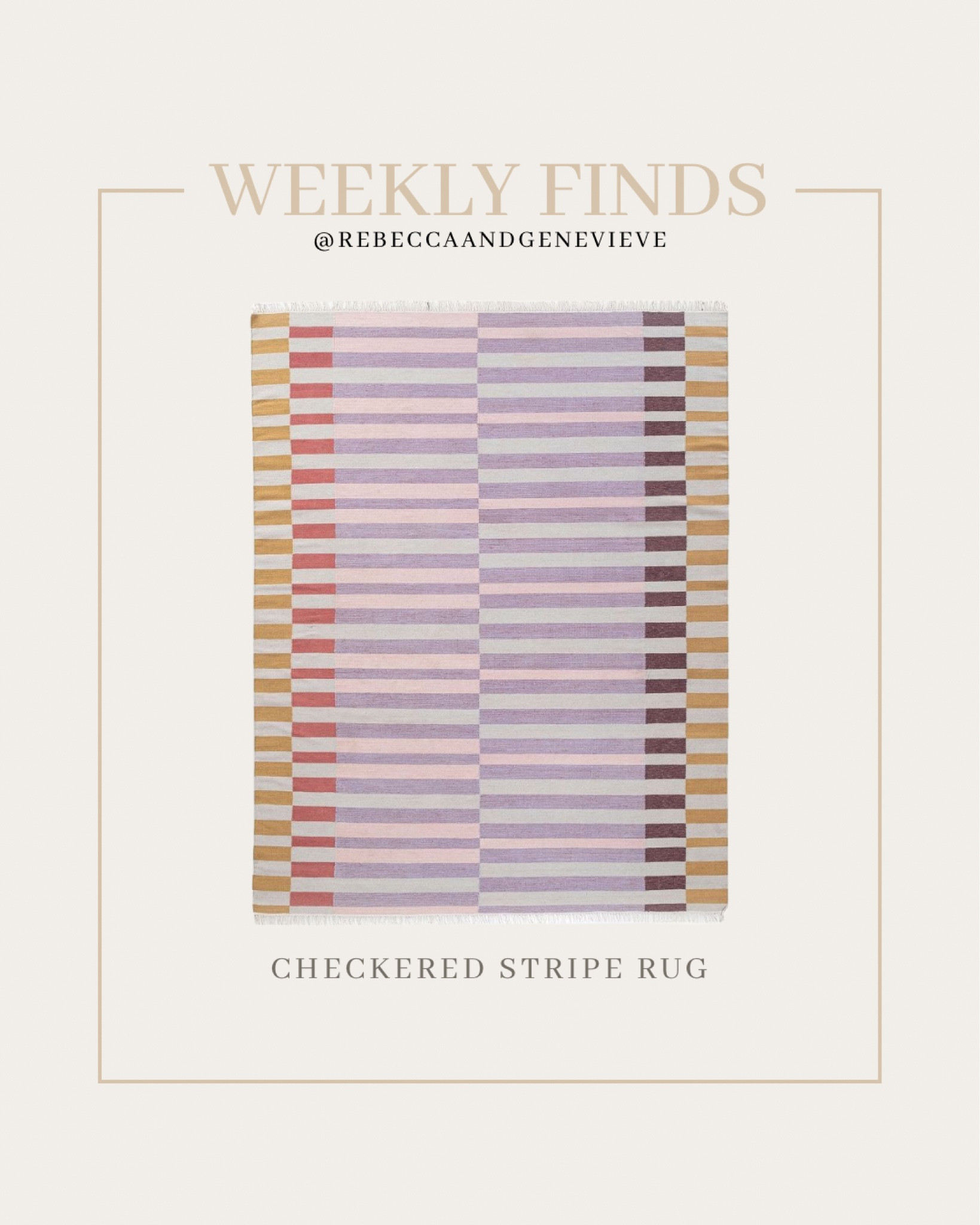 In a palette of warm brights, this checkered stripe rug it’s so soft and comfy! 
-
Home decor. Area rug  

#LTKfindsunder100 #LTKhome