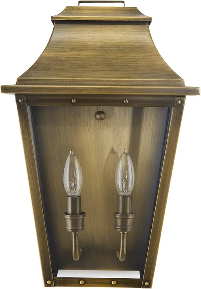Acclaim Lighting 8424AB | Vintage Solid Brass Two Light Dimmable Wall Mounted Outdoor Wet Rated L... | Amazon (US)