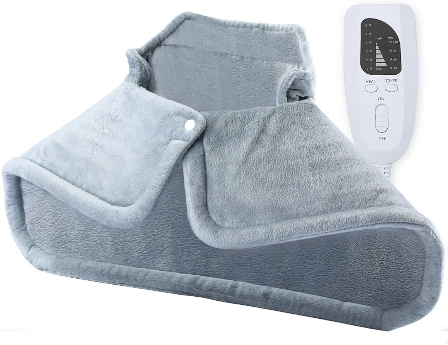 Heating Pad for Neck and Shoulders, Fabludo 2lb Weighted Large Heating Pad for Shoulder Neck Pain... | Amazon (US)