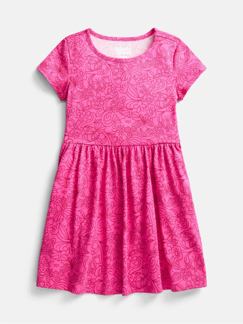 Wonder Nation Girl\u2019s Play Dress with Short Sleeves, Sizes XS-XXL | Walmart (US)