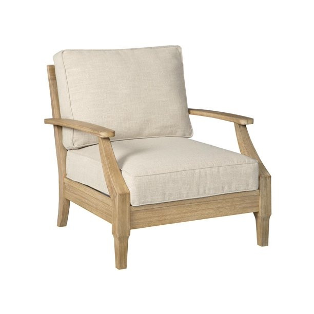 Signature Design by Ashley Clare View Outdoor Beige Lounge Chair w/Cushion - Walmart.com | Walmart (US)