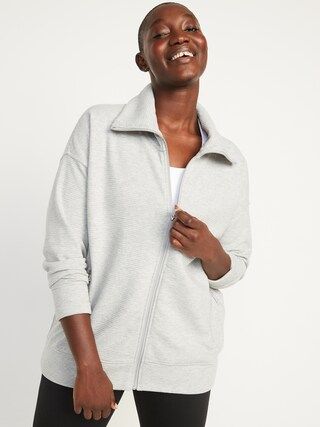 Long-Sleeve Dynamic Fleece Ribbed Performance Jacket for Women | Old Navy (US)