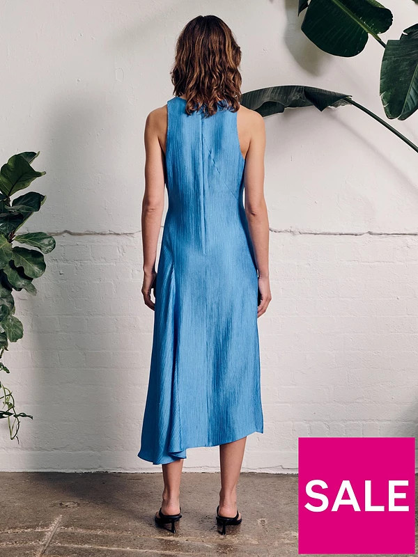 Vi.ve.re Zelma Crinkle Sleeveless Dress - Bright Blue | Very (UK)