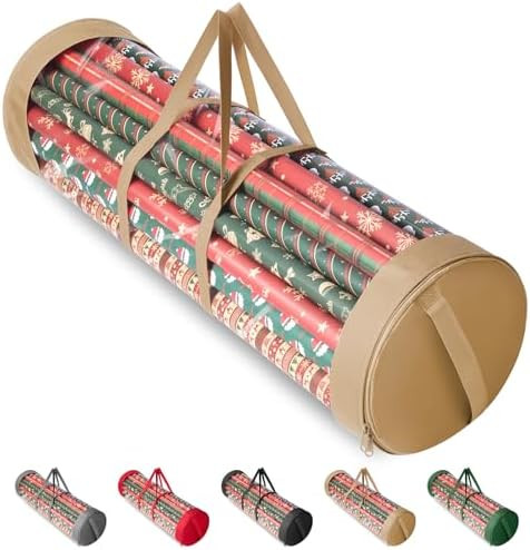 BALEINE Christmas Wrapping Paper Organizer Storage, 41" Gift Wrapping Paper Storage Containers, C... | Amazon (US)