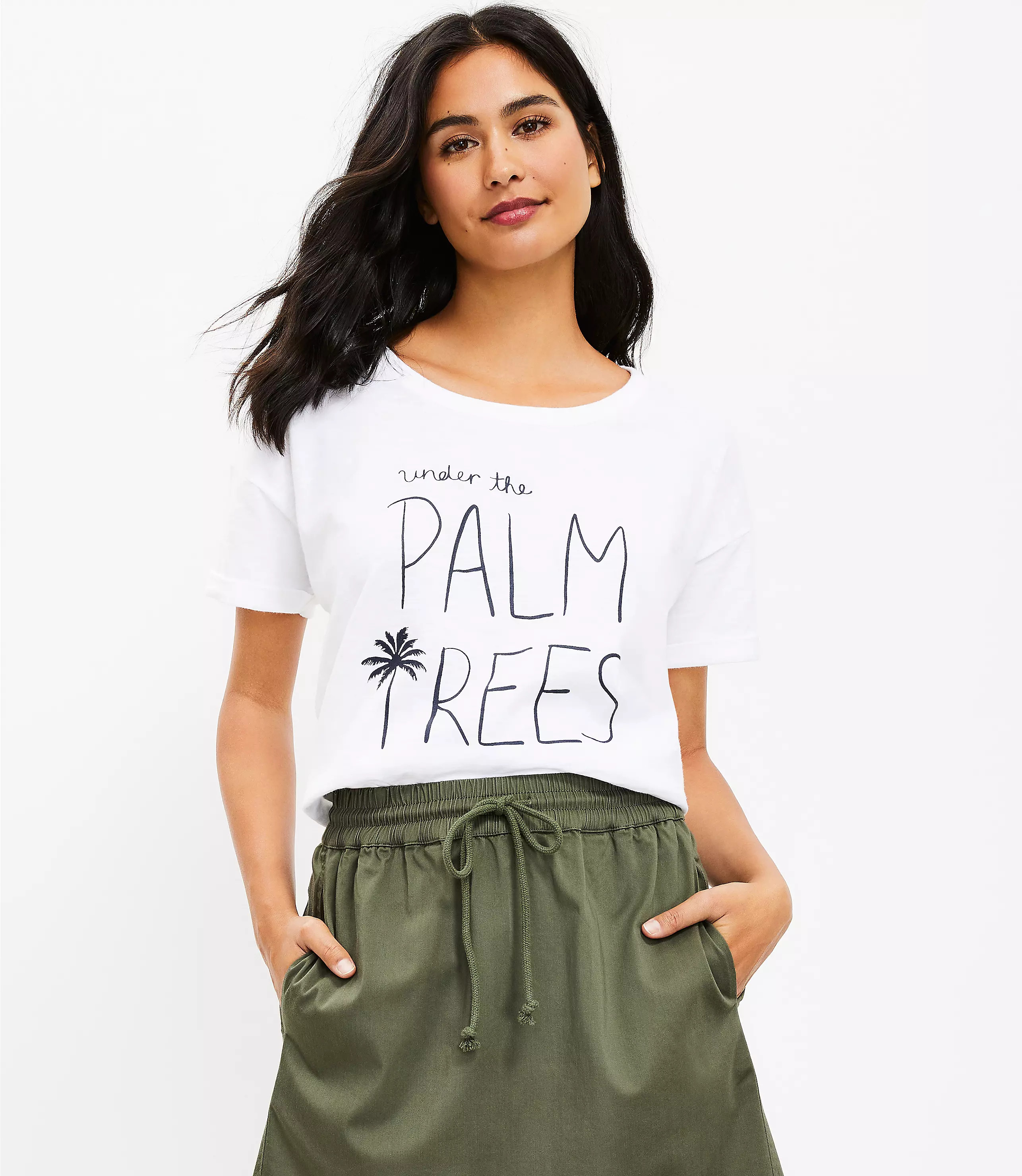 Lou & Grey Under The Palm Trees Softslub Tee | LOFT