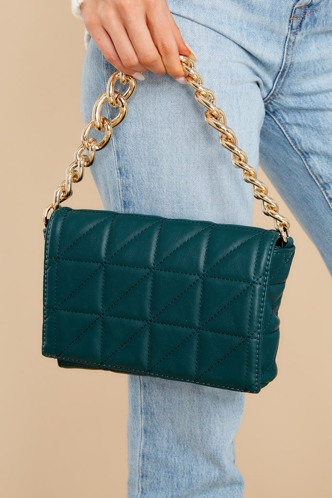 Anytime And Anywhere Hunter Green Bag | Red Dress 