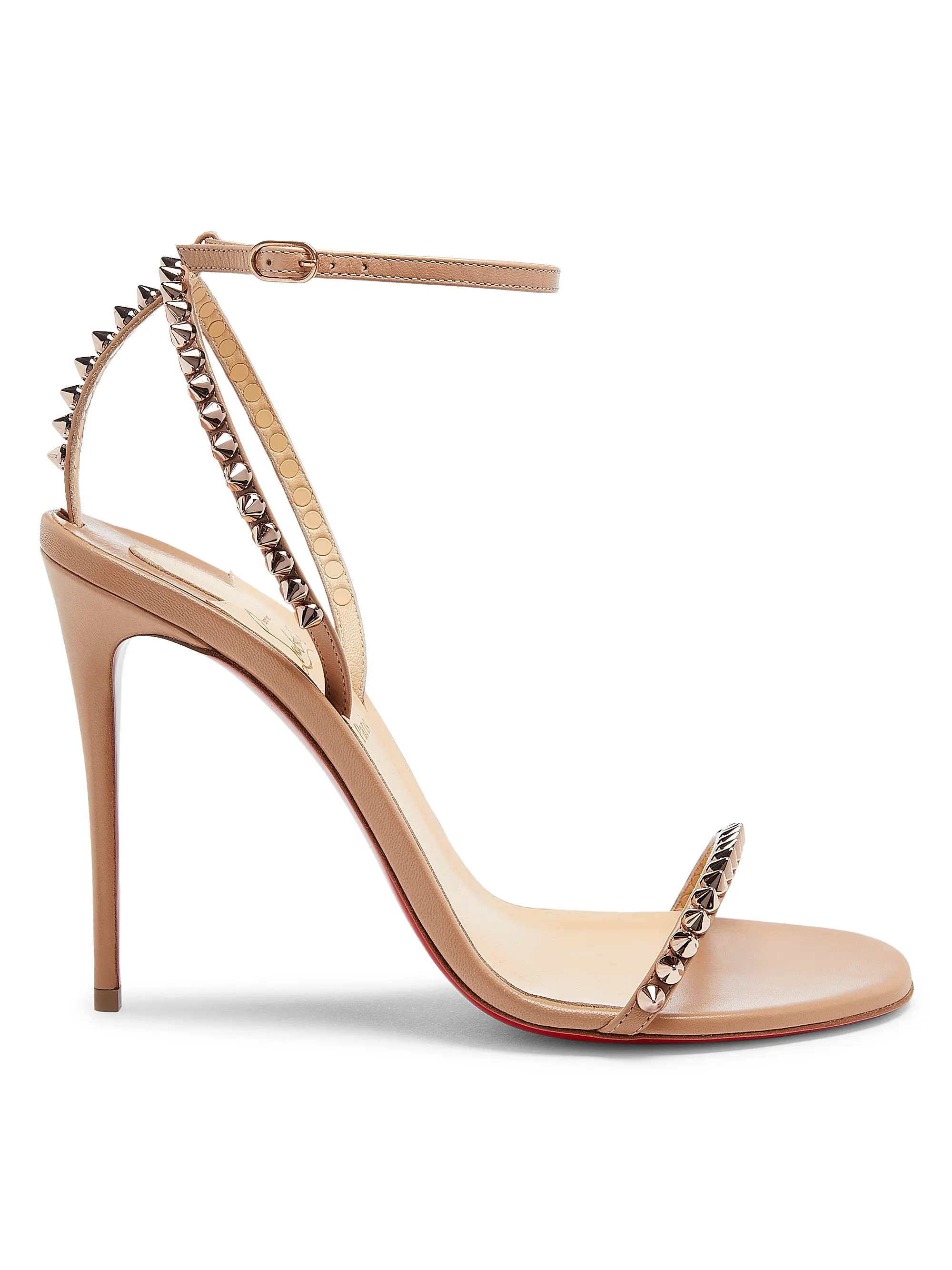 CreamStyleBLACK SILVERCREAMAll HeelsChristian LouboutinSo Me Spike 100MM Sandals$945SIZE 39 (9) ... | Saks Fifth Avenue