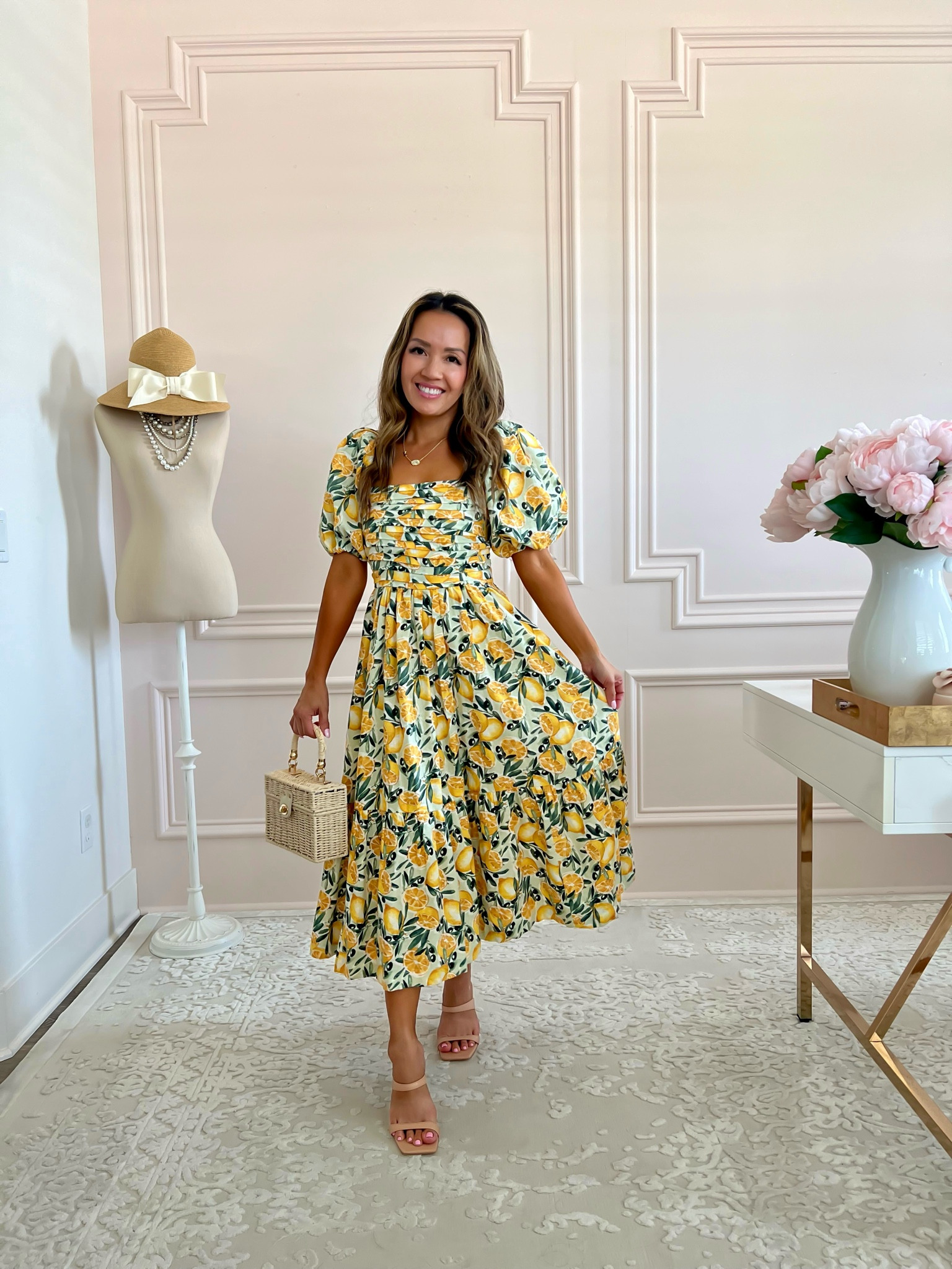 lemon print midi dress with pockets  - on sale 

wearing xxsp 

#LTKWedding #LTKSaleAlert #LTKFindsUnder100