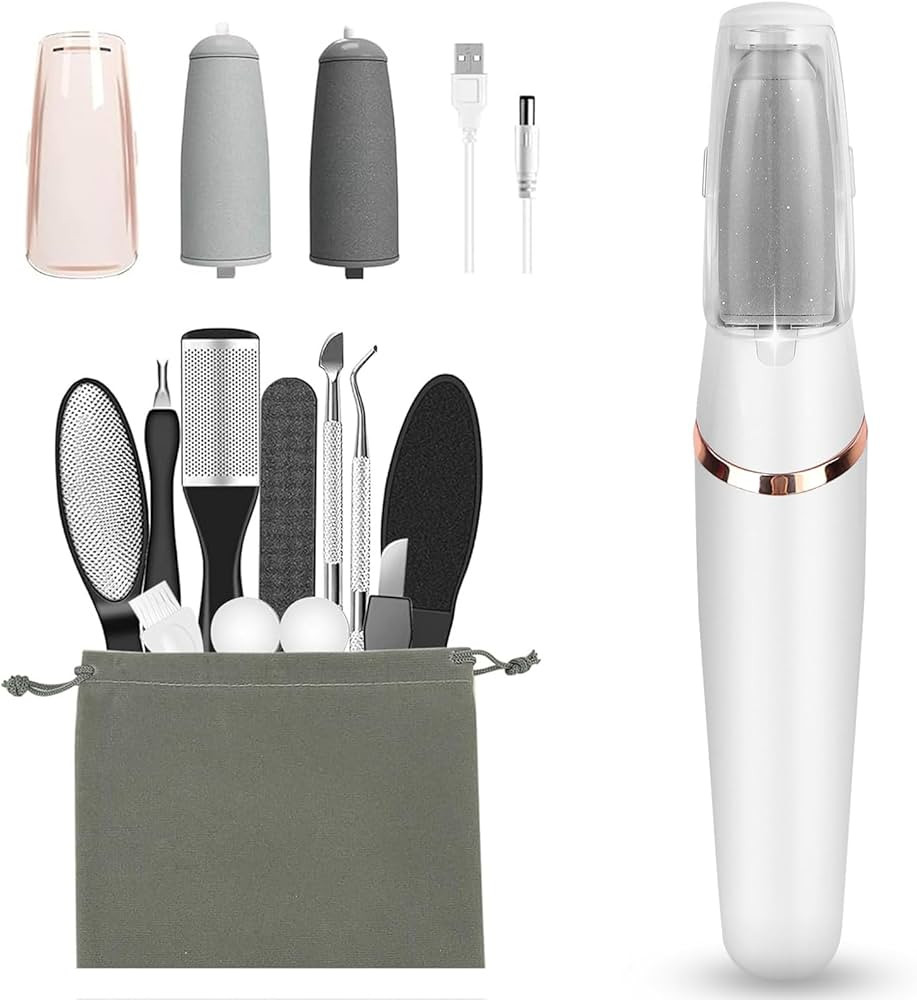 Electric Callus Removers for Feet, Haootadiy Electric Foot Callus Remover Pedicure Kits Rechargea... | Amazon (US)