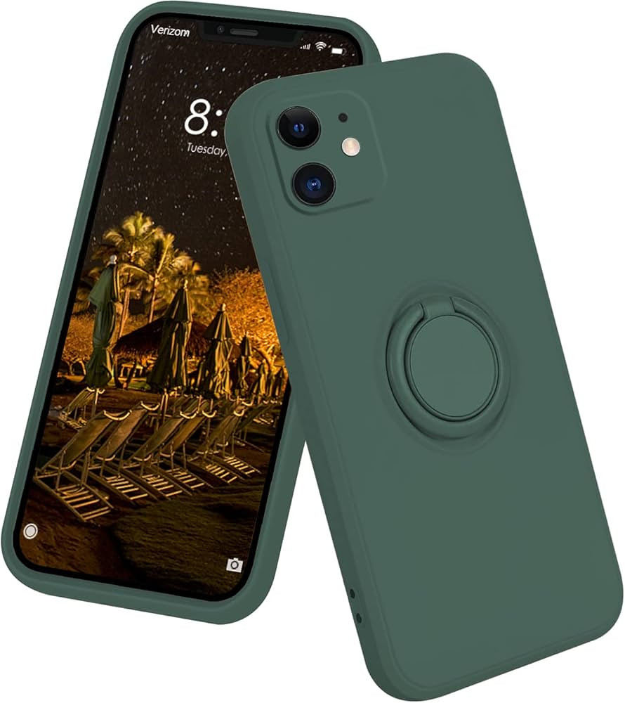 13peas - Coque de protection en silicone compatible avec iPhone 12/Mini/Pro/Pro Max avec anneau s... | Amazon (FR)