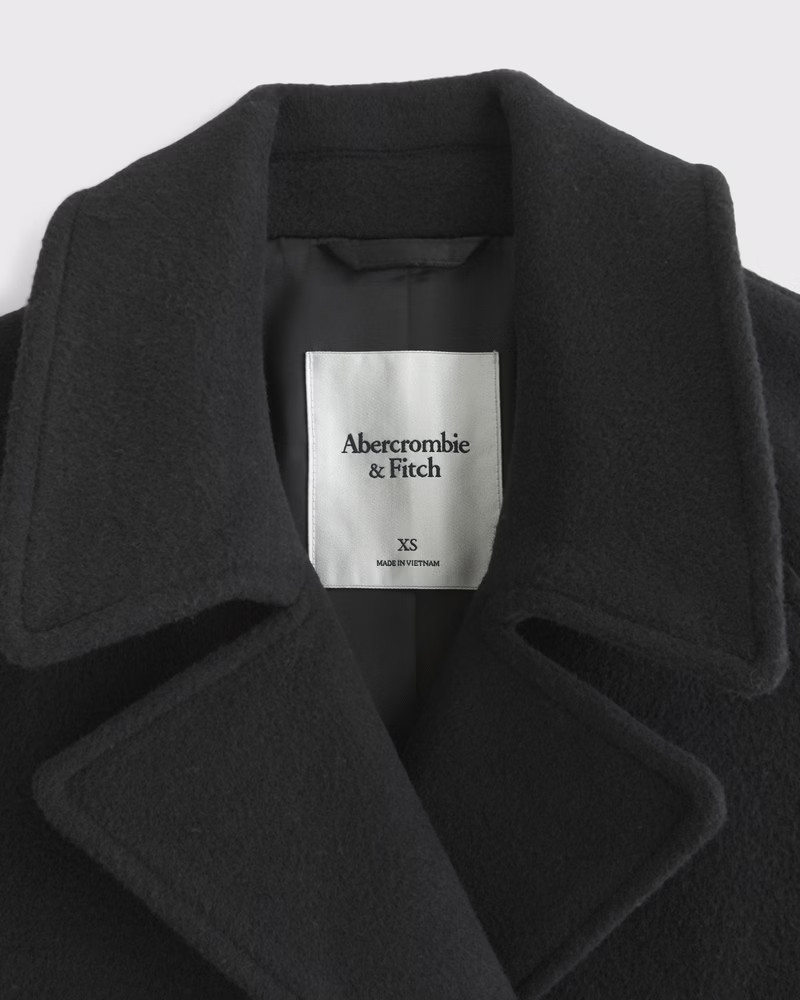 Women's A&F Carrie Wool-Blend Trench Coat | Women's Coats & Jackets | Abercrombie.com | Abercrombie & Fitch (US)