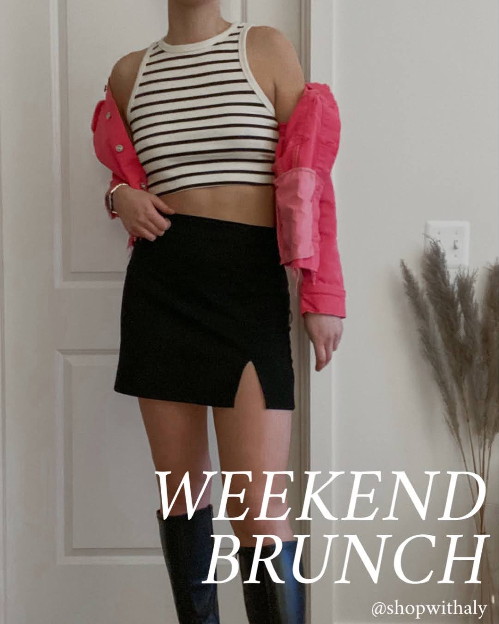 pop of pink for the spring 🥂comfy cute brunch outfit for when the seasons change!

This denim jacket has a ton of stretch and a raw edge which I've been obsessing over lately

#LTKSeasonal #LTKFind #LTKfit