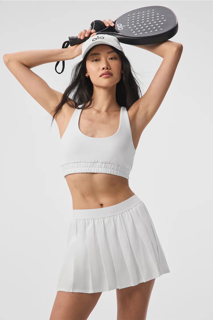 Varsity Tennis Skirt - White | Alo Yoga