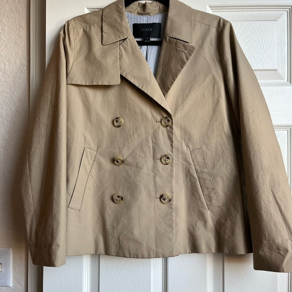 NWOT Jcrew Poplin Swing Peacoat | Poshmark