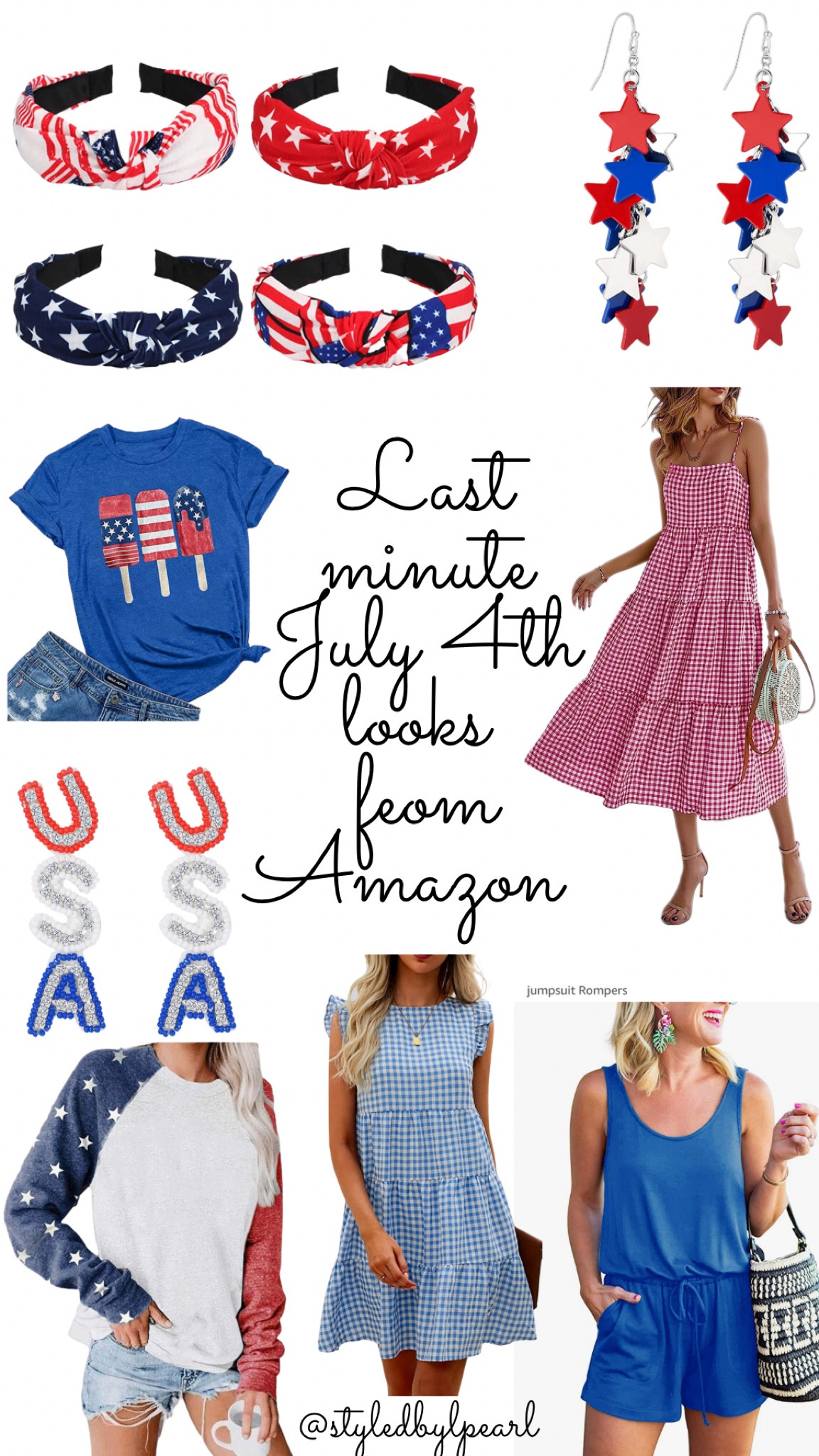 Nothing to wear for July 4th? Don’t worry! Amazon has u covered and all of these will get here in time if you order today! I just snagged the gingham maxi in blue! (Discounted today too)!! ❤️🤍💙

#LTKSeasonal #LTKstyletip #LTKunder50