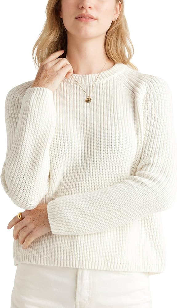 Hixiaohe Women's Sweater 2025 Fall Fisherman Knit Pullover Cascual Solid Color Crewneck Long Slee... | Amazon (US)