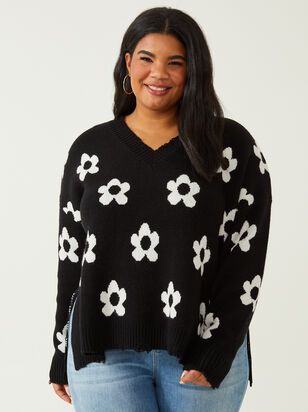 Varsity Flower Sweater | ARULA | Arula